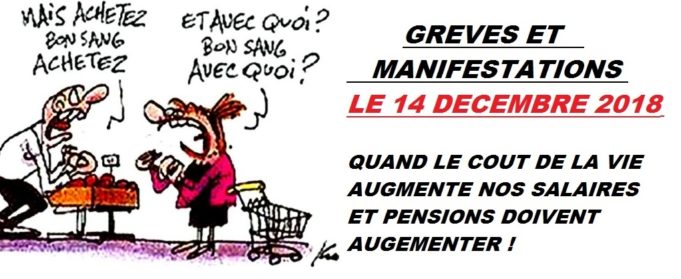 Appel à la grève le 14 Décembre