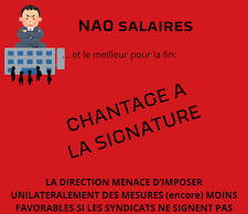 NAO Chantage habituel , Lettre Ouverte !!